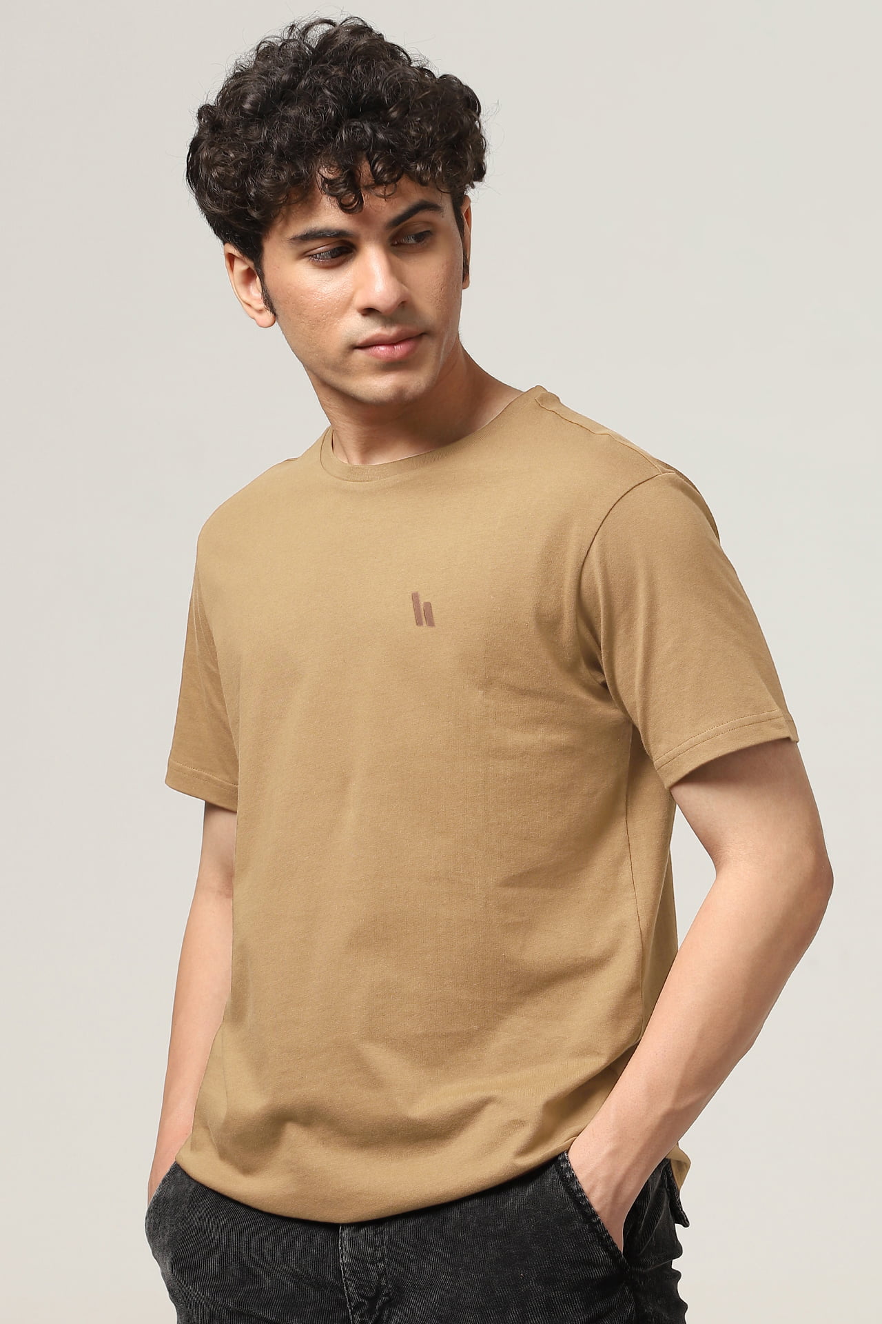 beige-solid-t-shirt-halfmoon